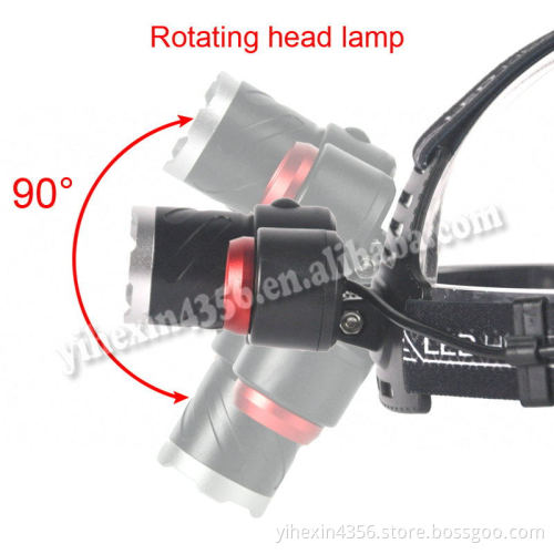 Boruit XML T6 High Power 10W Zoom Long Range Rechargeable LED Headlamp